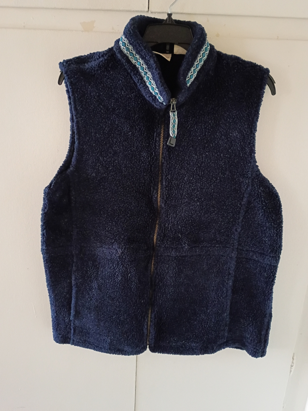 Men's Navy Sherpa Zip Vest